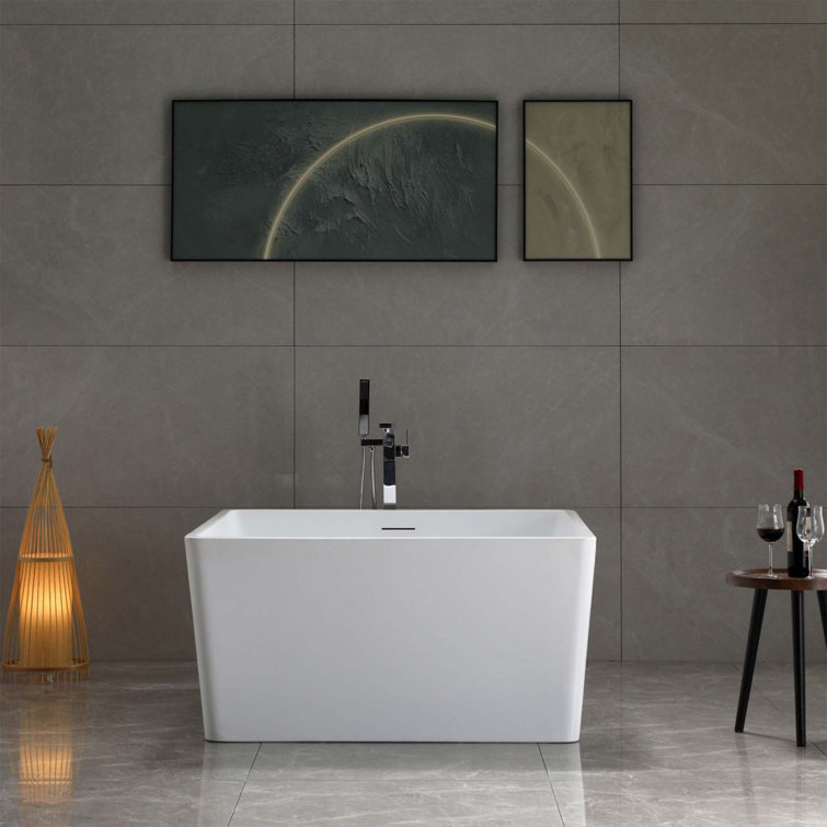 Bologna 47.2'' Glossy White Freestanding Acrylic Soaking Tub