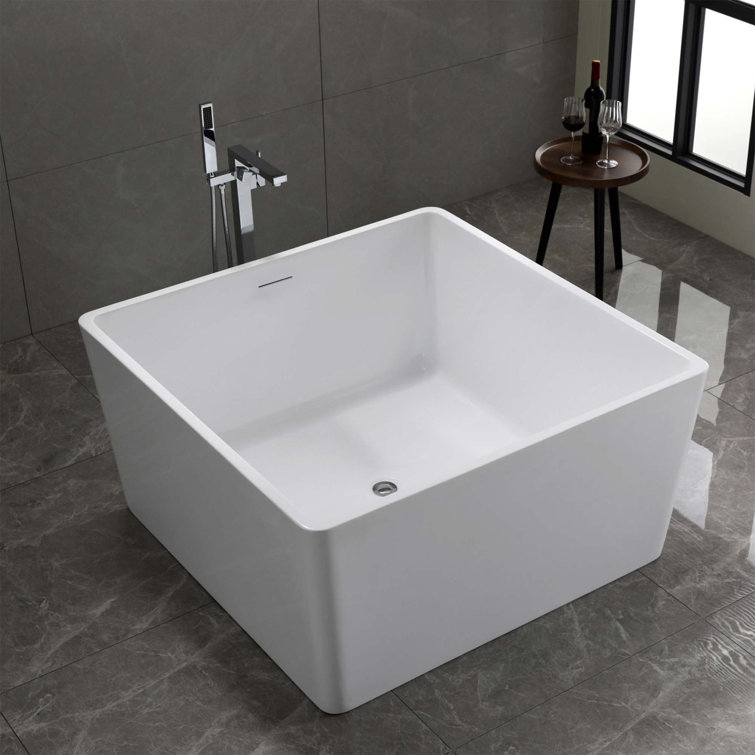 Bologna 47.2'' Glossy White Freestanding Acrylic Soaking Tub