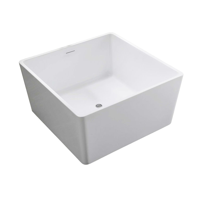 Bologna 47.2'' Glossy White Freestanding Acrylic Soaking Tub