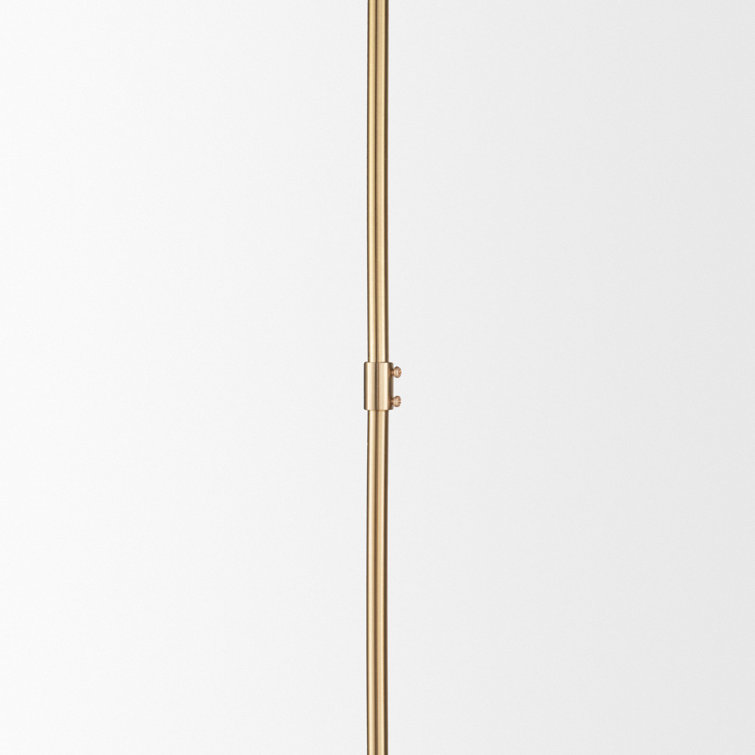 Elsa Frosted Glass and Brass Drum Chandelier