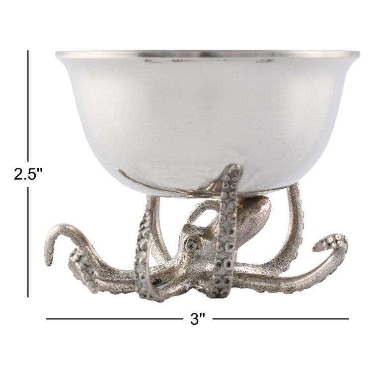 Cape Cod Mini Octopus Handcrafted Stainless Steel Serving Bowl