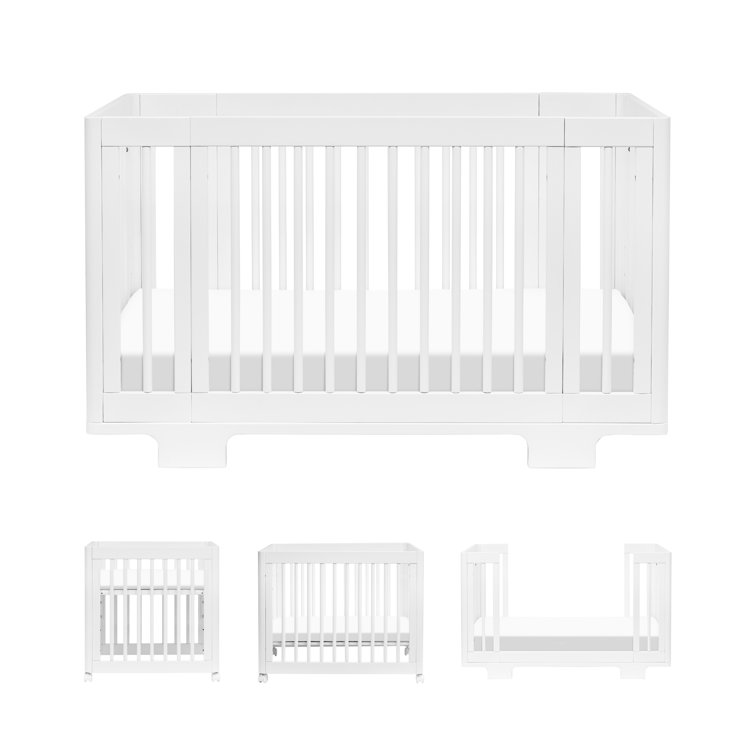 Yuzu White Pine 8-in-1 Convertible Crib with Conversion Kits