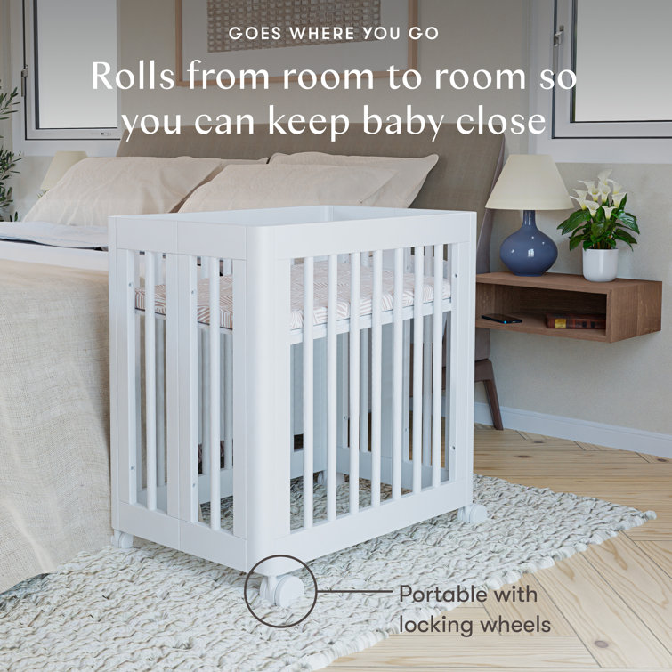 Yuzu White Pine 8-in-1 Convertible Crib with Conversion Kits