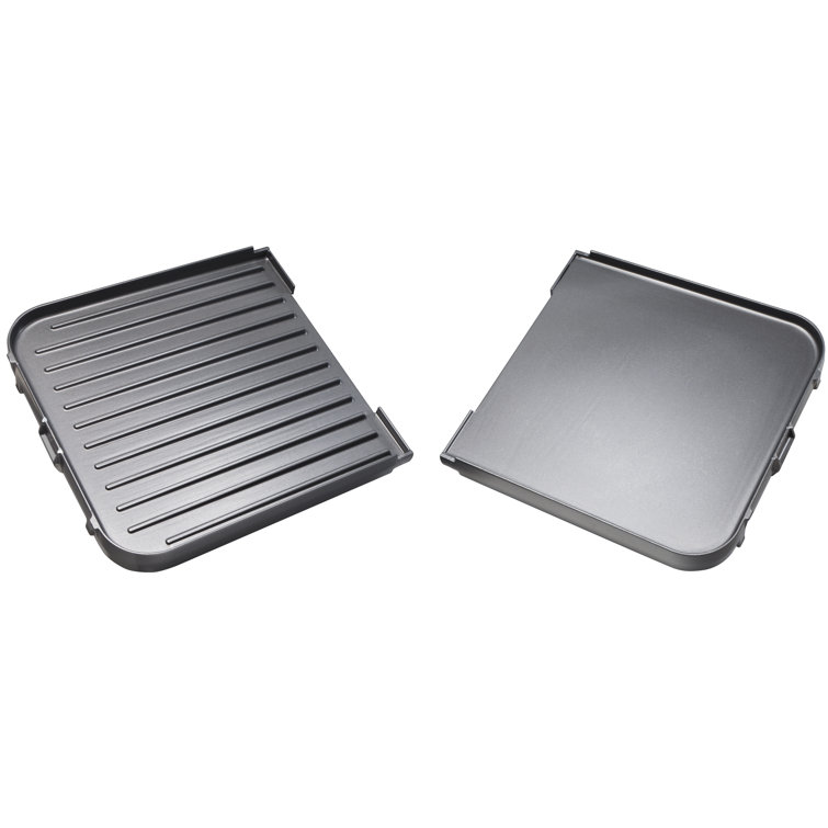 Versatile Dual-Zone Black Electric Grill/Griddle Combo