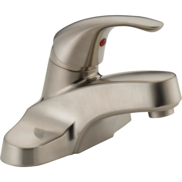 Core Brushed Nickel Single Handle Bathroom Faucet