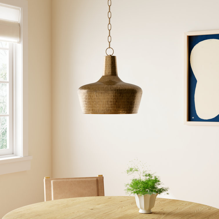 Rebecca 15'' Gold Metal Dome Pendant Light