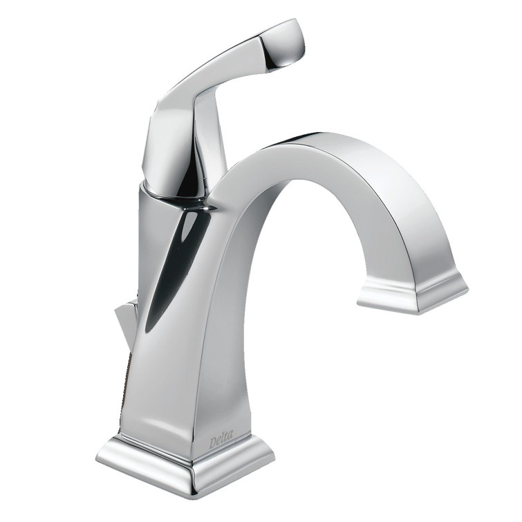 Sleek Modern Chrome Single Hole Bathroom Faucet with Drain Assembly