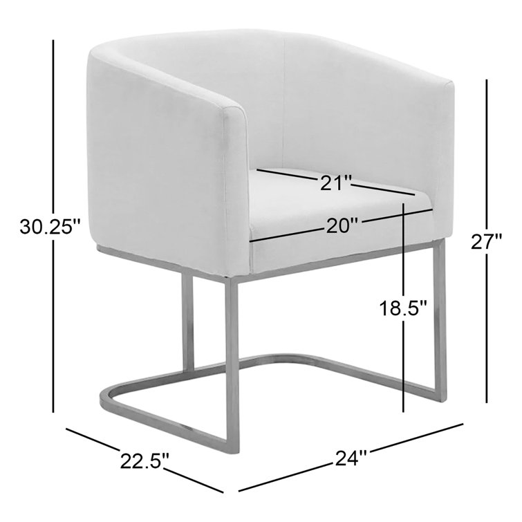 Elegant Grey Fabric Upholstered Dining Chair with Antique Brass Accents
