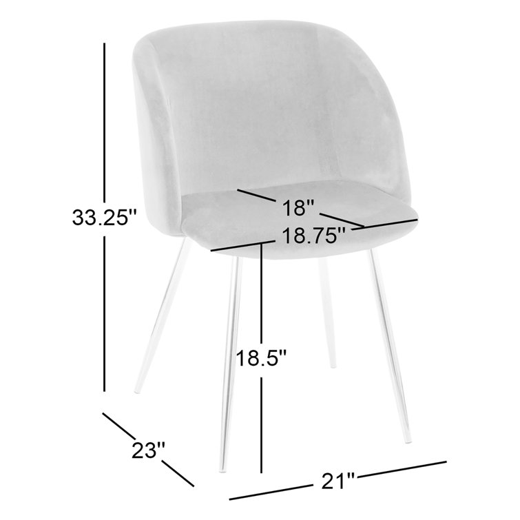 High-Back Contemporary Blue Velvet Side Chair with Walnut Metal Legs