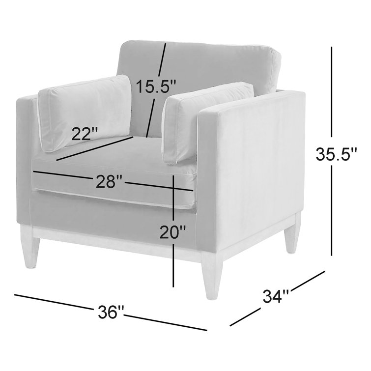 Knox Dark Navy Blue Velvet Armchair with Birch Legs