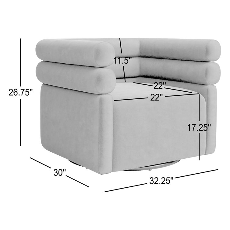 Hampton Cream Glove Leather Swivel Armchair