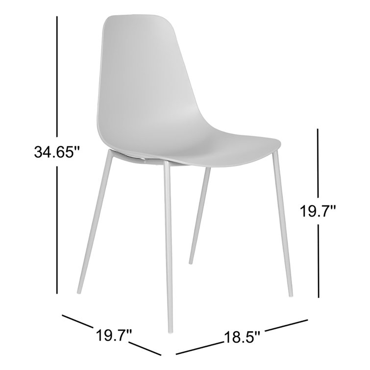 Sunburst Yellow Plastic and Metal Armless Dining Chairs Set of 4