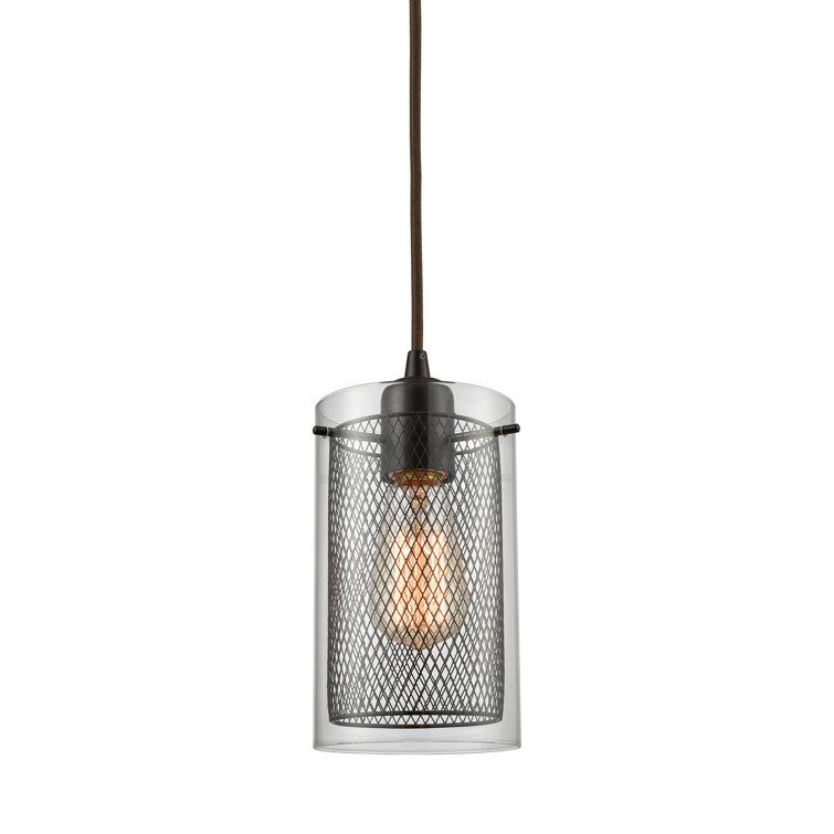 Brant Clear Glass and Bronze Mini Pendant Light