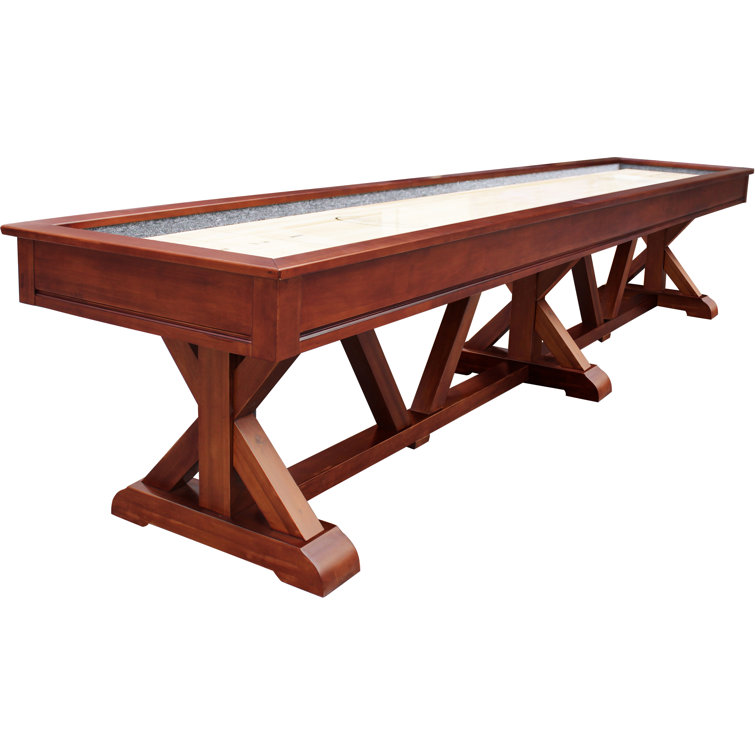 Weathered Black Oak 12' Pro-Style Shuffleboard Table