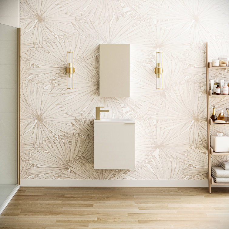 Valencia Glossy White 20" Modern Wall-Mounted Vanity Set with Acrylic Top