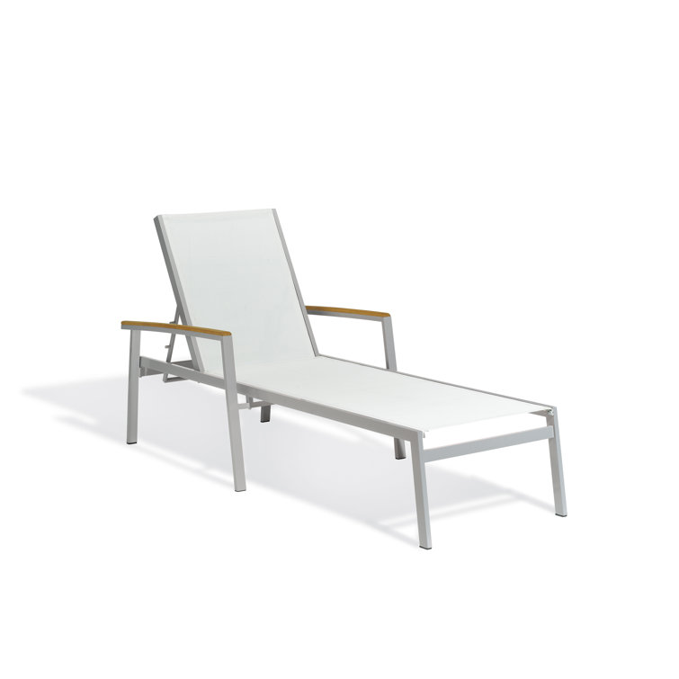 Travira Flint Aluminum Outdoor Chaise Lounge Set with Arms