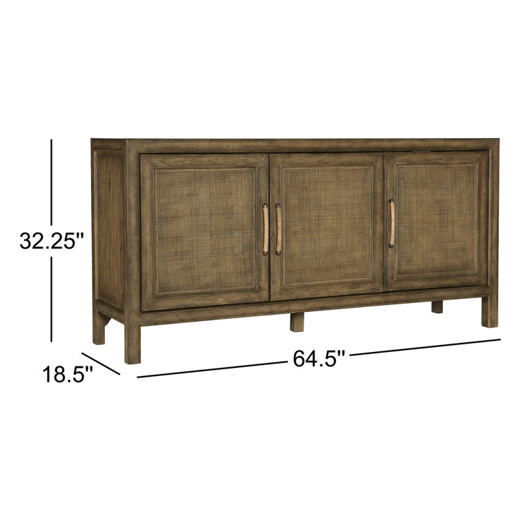 Transitional Sundance Large Brown Rattan Media Console