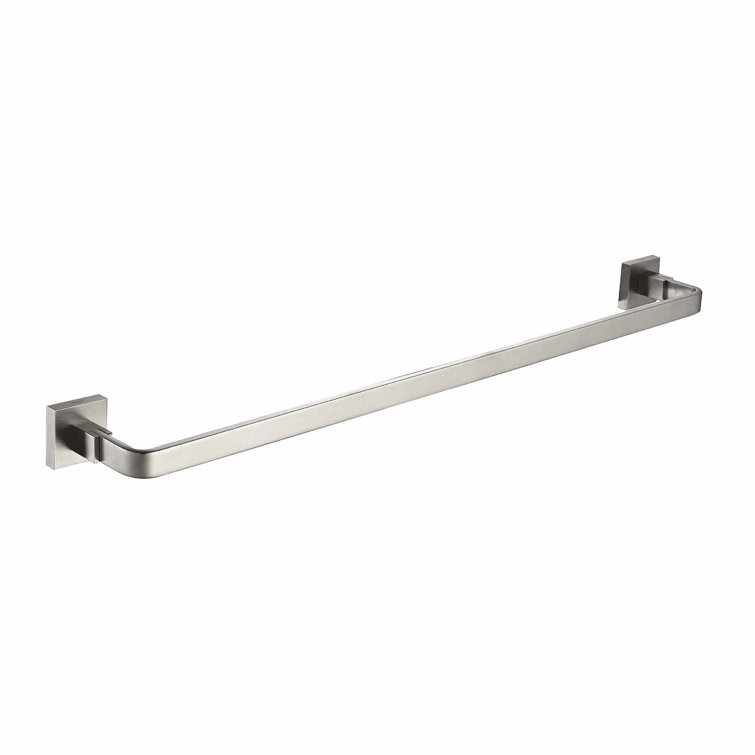 Brushed Nickel Modern Wall Mounted Single Towel Bar