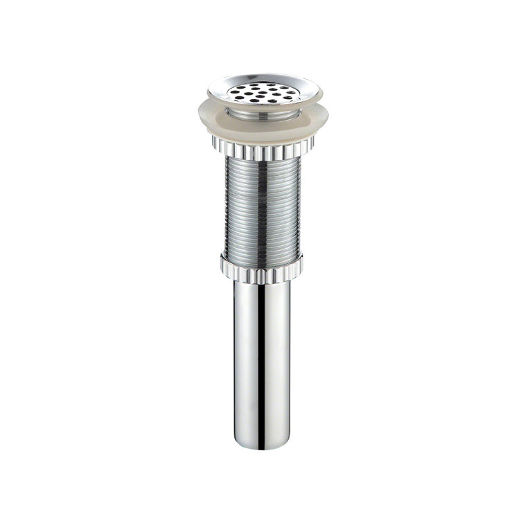 Chrome Solid Brass Modern Bathroom Sink Drain
