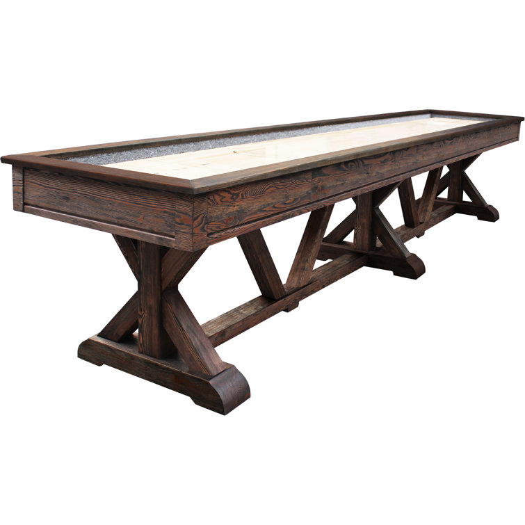 Weathered Black Oak 12' Pro-Style Shuffleboard Table