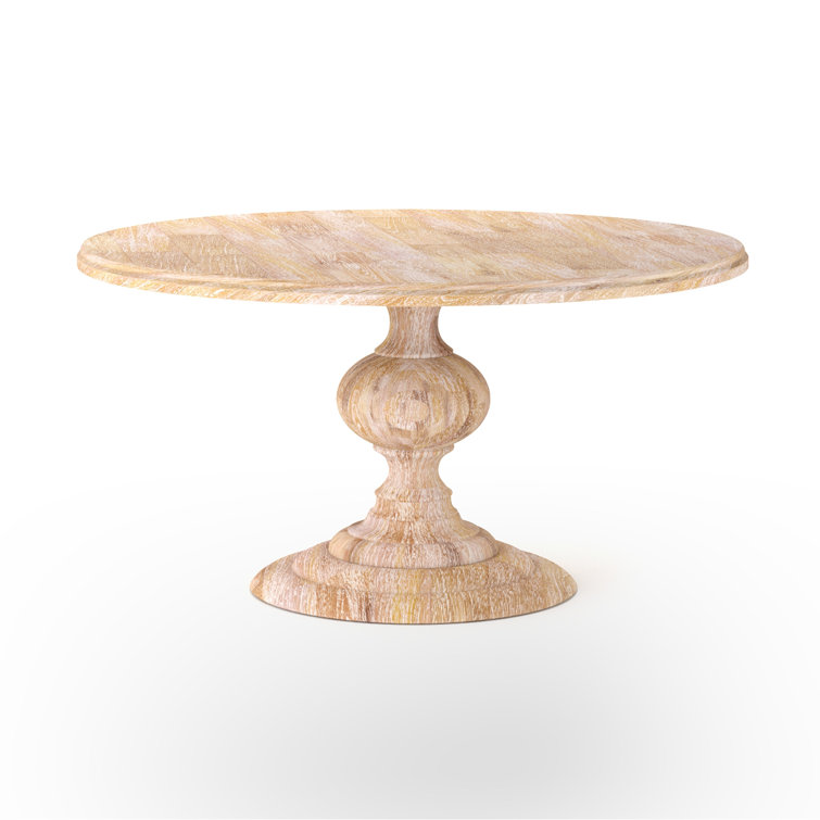 Magnolia 76'' Whitewash Mango Wood Round Dining Table