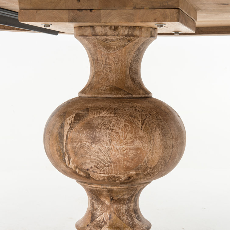 Magnolia 76'' Whitewash Mango Wood Round Dining Table