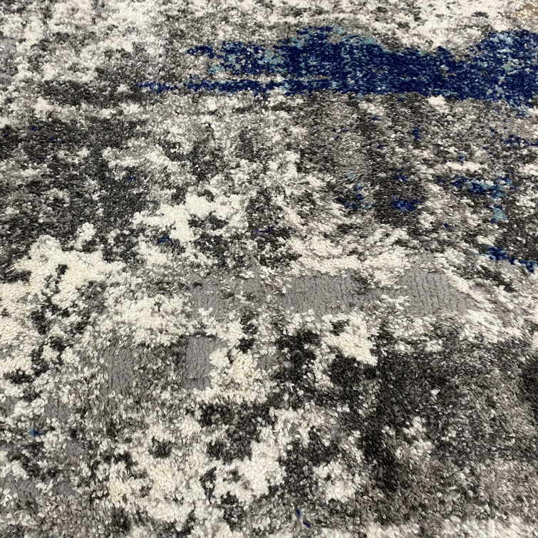 Luxe Weavers Blue and Gray Abstract 6' x 9' Area Rug