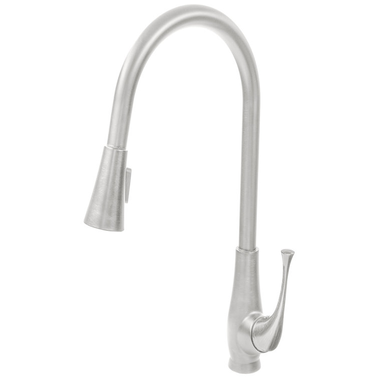 Brushed Nickel Pull-Down Kitchen Faucet with Spray