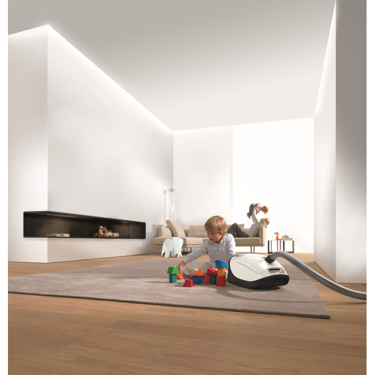 Lotus White Stainless Steel Canister Vacuum Cleaner with HEPA Filter