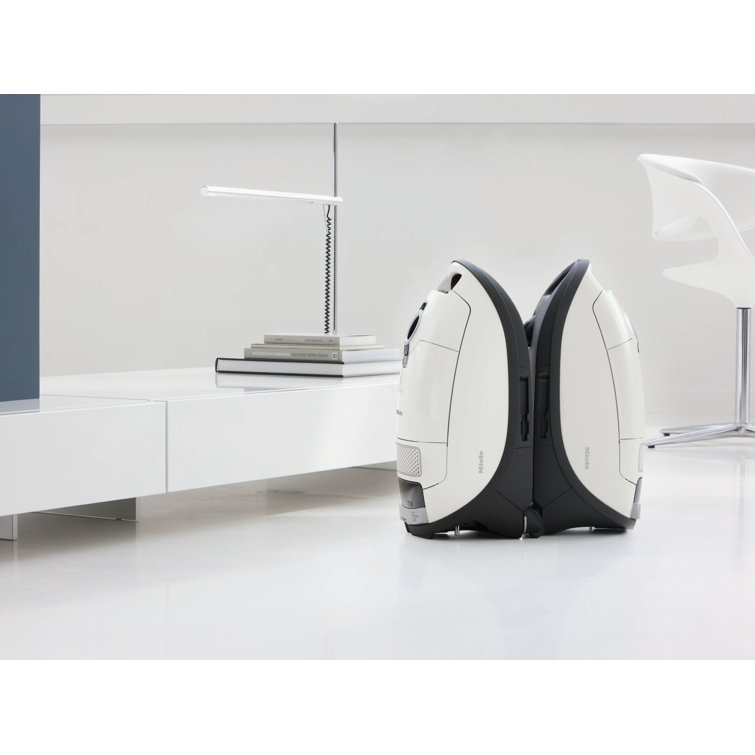 Lotus White Stainless Steel Canister Vacuum Cleaner with HEPA Filter