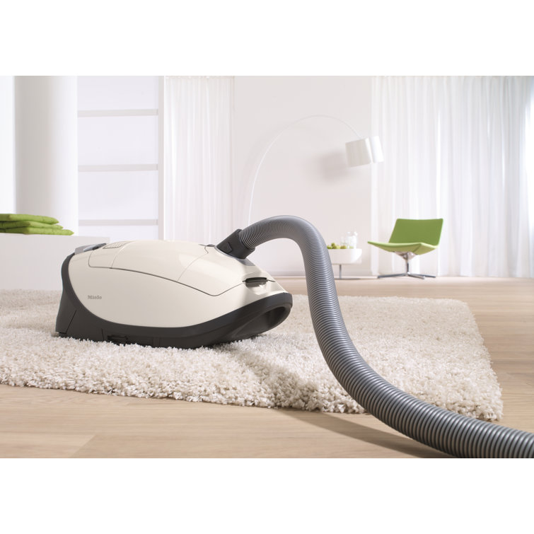 Lotus White Stainless Steel Canister Vacuum Cleaner with HEPA Filter