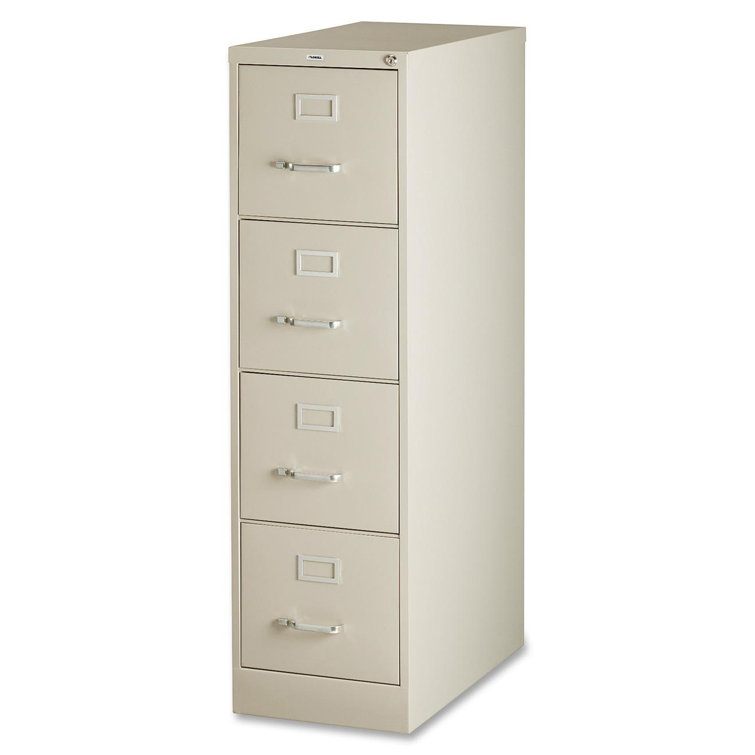 Putty Steel Vertical 4-Drawer Lockable File Cabinet
