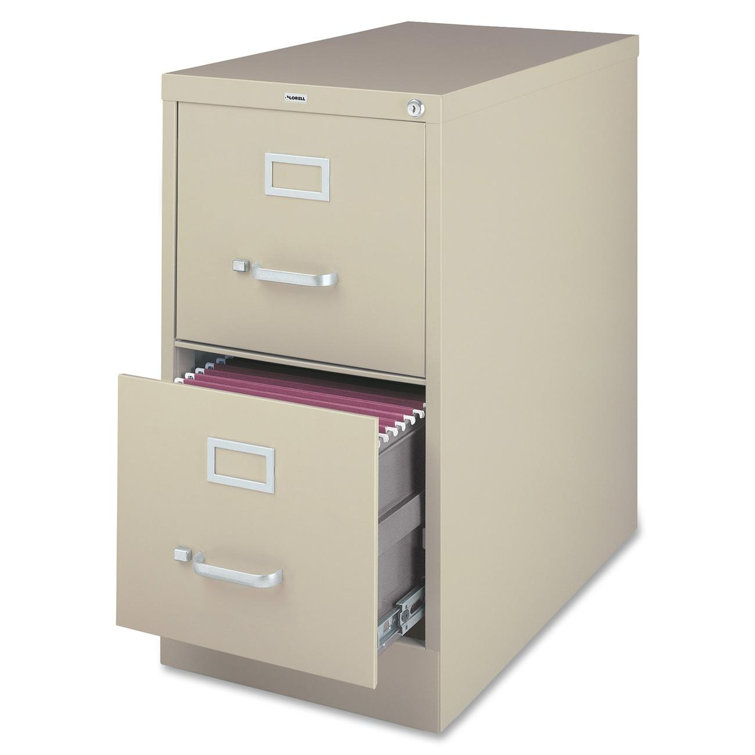 Putty Steel 2-Drawer Lockable Legal Size Vertical File Cabinet