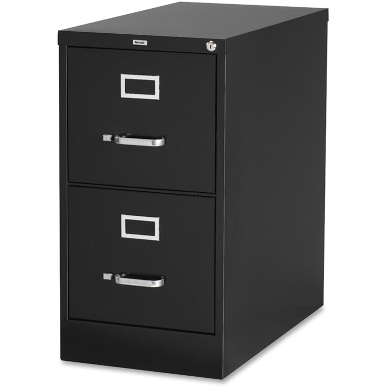 Fortress Black 2-Drawer Lockable Steel Vertical Filing Cabinet