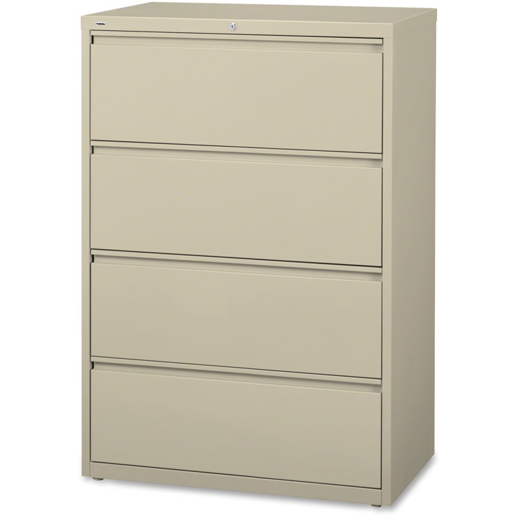 Putty 4-Drawer Lockable Steel Lateral File Cabinet