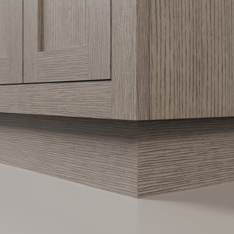 Gray Oak 72" Double Sink Vanity with Carrara White Marble Countertop