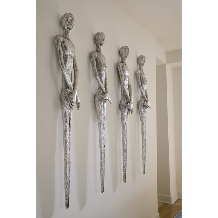Lloyd 71" Silver Leaf Resin Wall Sculpture
