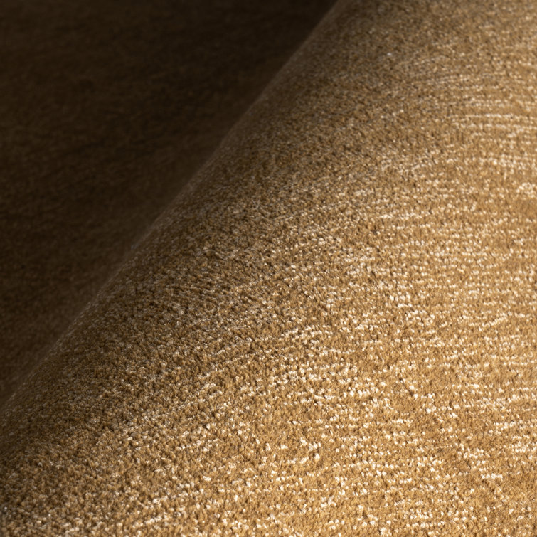 Handmade Wheat Solid Wool Rectangular Area Rug, 5' x 8'