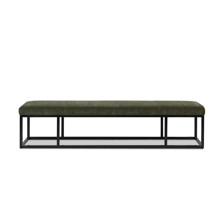 Irving Flax Upholstered Bench with Metal Frame