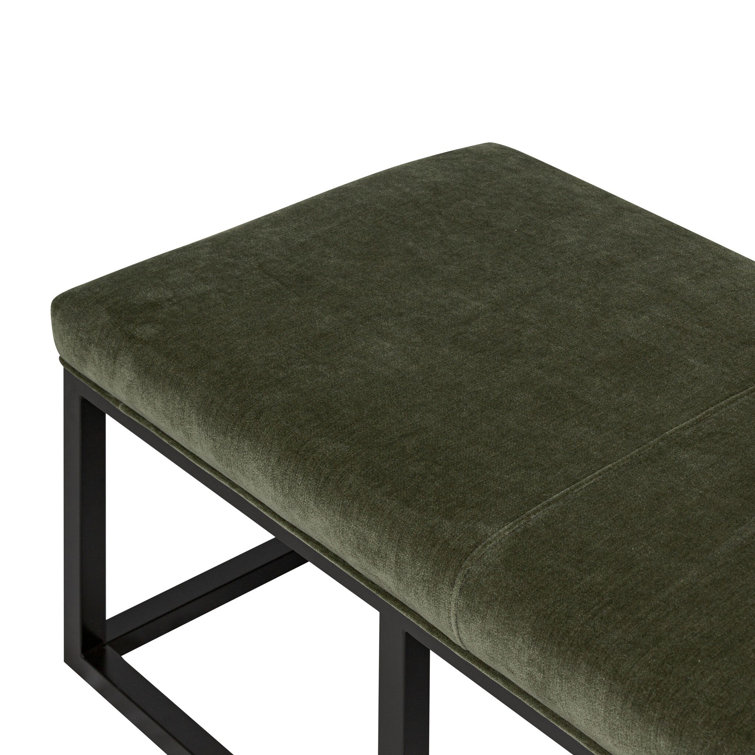 Irving Flax Upholstered Bench with Metal Frame