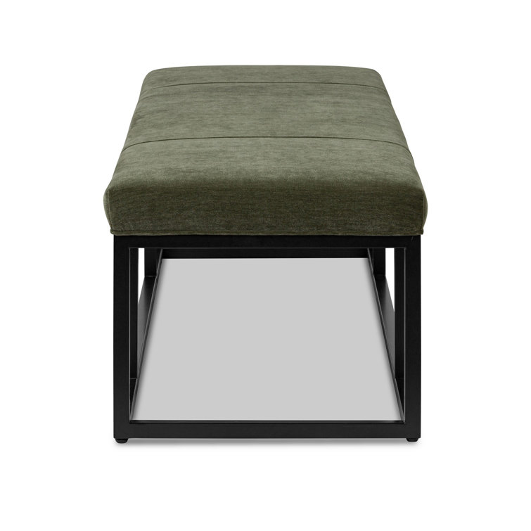 Irving Flax Upholstered Bench with Metal Frame