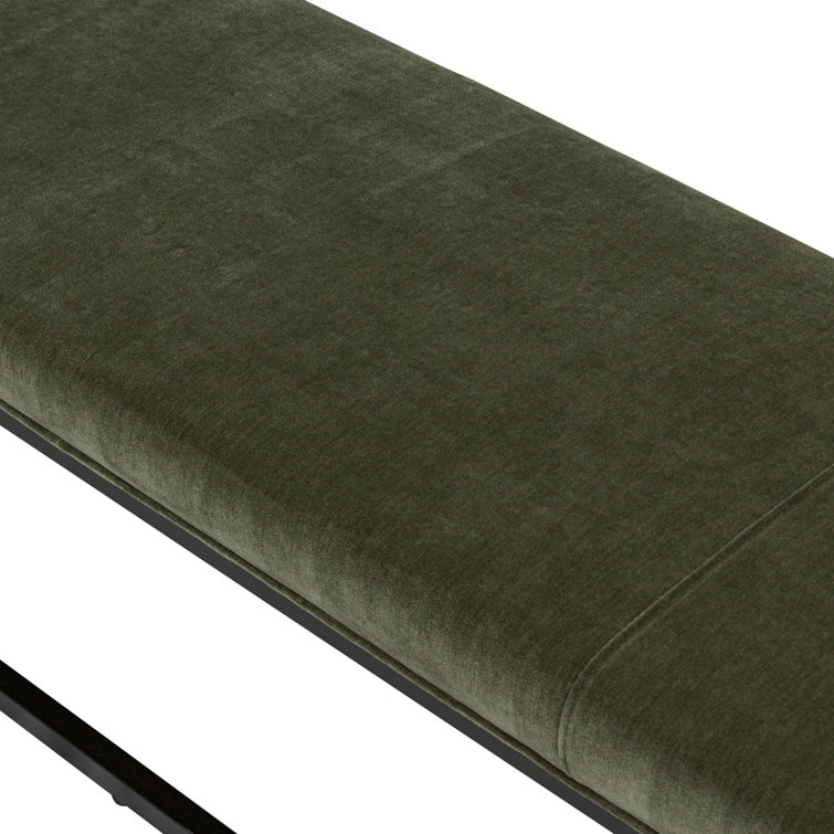 Irving Flax Upholstered Bench with Metal Frame