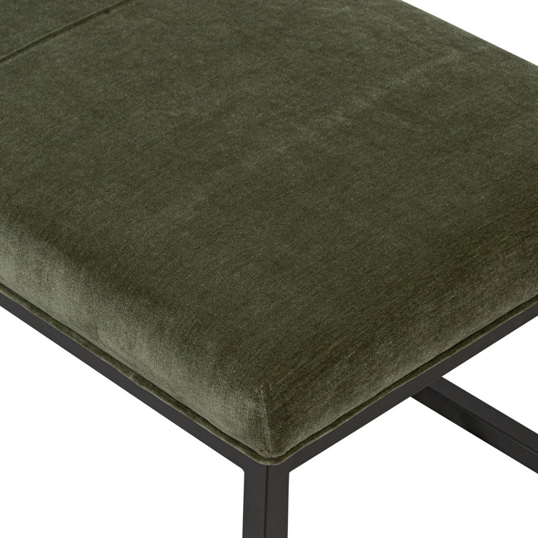 Irving Flax Upholstered Bench with Metal Frame