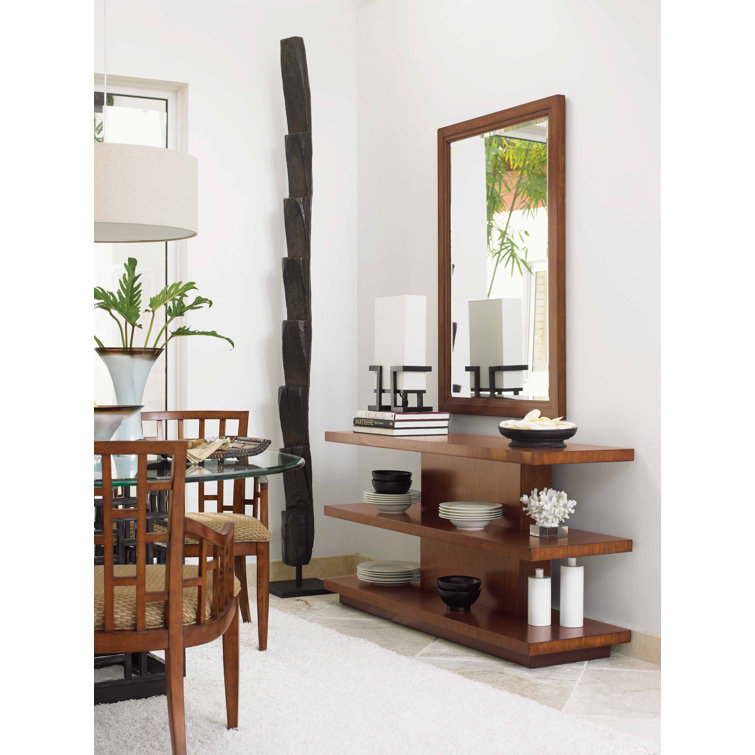 Transitional Ocean Somerset 50'' Brown Wood Dresser Mirror
