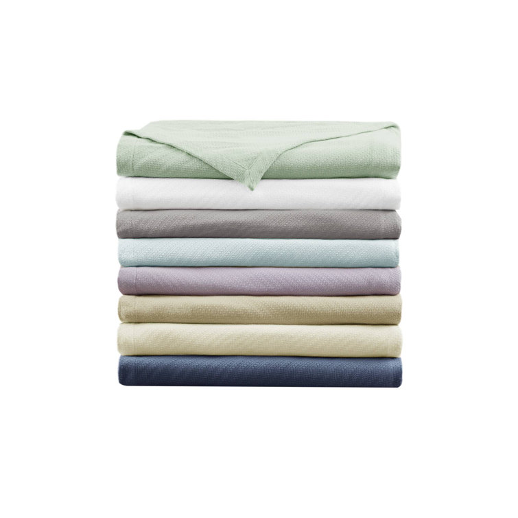 Supreme Liquid Cotton King-Size Blanket in Soft Gray