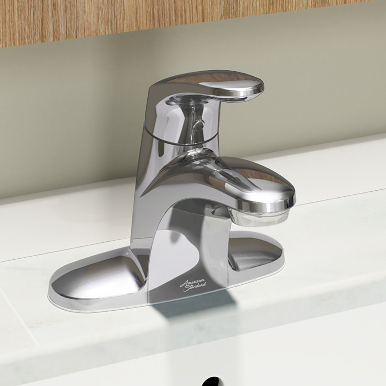 Polished Chrome Single-Handle Centerset Bathroom Faucet