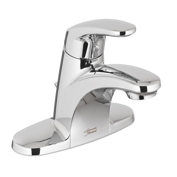 Polished Chrome Single-Handle Centerset Bathroom Faucet