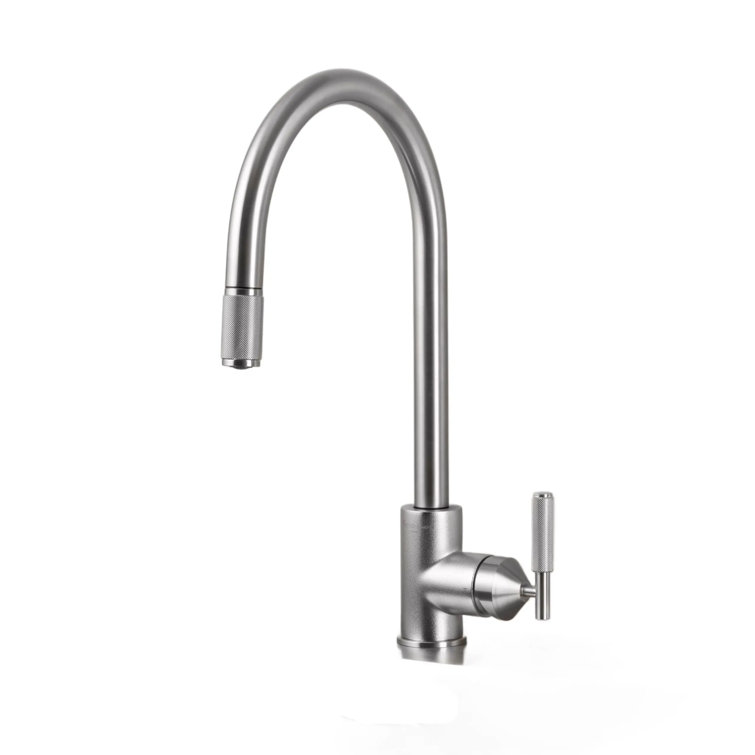 Welders Black Stainless Steel Pull-Out Kitchen Faucet