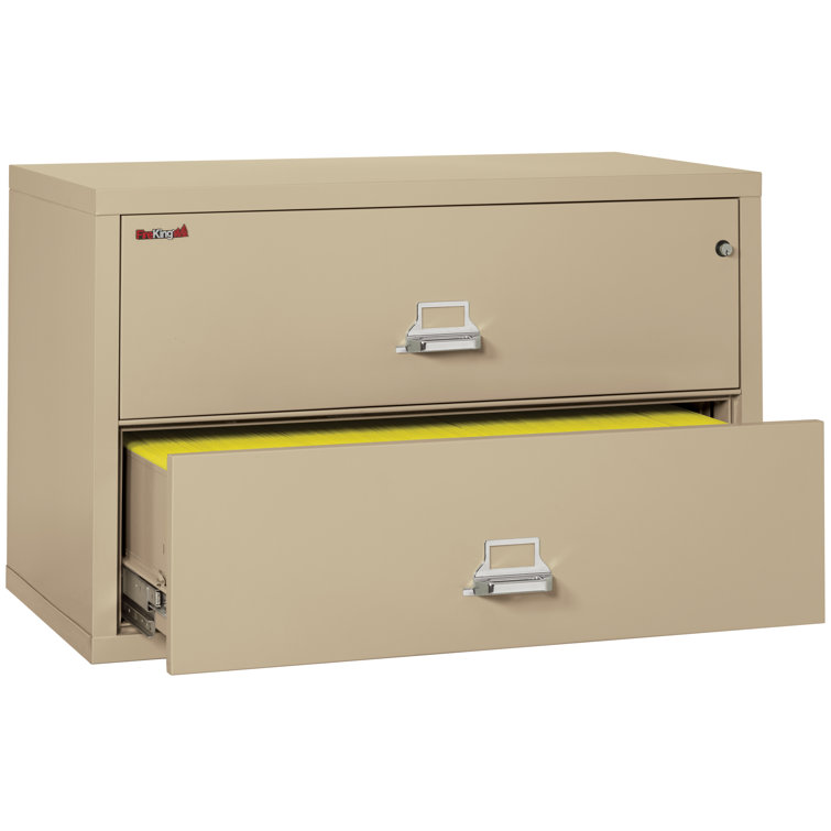 Parchment 44.5'' Wide 2-Drawer Fireproof Steel Lateral File Cabinet
