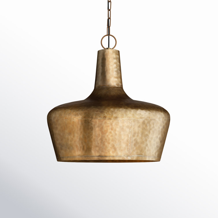 Rebecca 15'' Gold Metal Dome Pendant Light